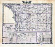 Carroll County Map, Mt.Carroll, Savanna, Rochelle, Illinois State Atlas 1876